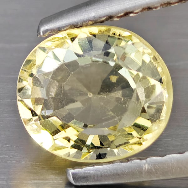 Natural Yellow Beryl 1.05 Ct. Oval Shape 7.2 x 6.2 Mm Gemstone From Brazil (1 of 3)