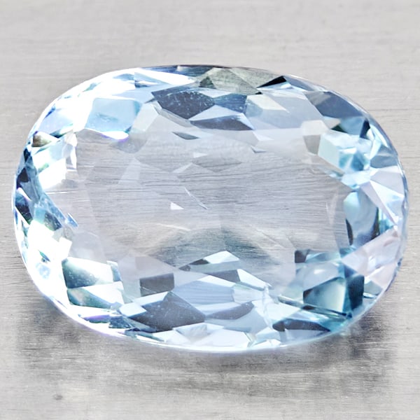 Natural Baby Blue Aquamarine 1.59 Ct. Oval Shape 9.1 x 6.6 Mm Gemstone From Brazil (1 of 3)