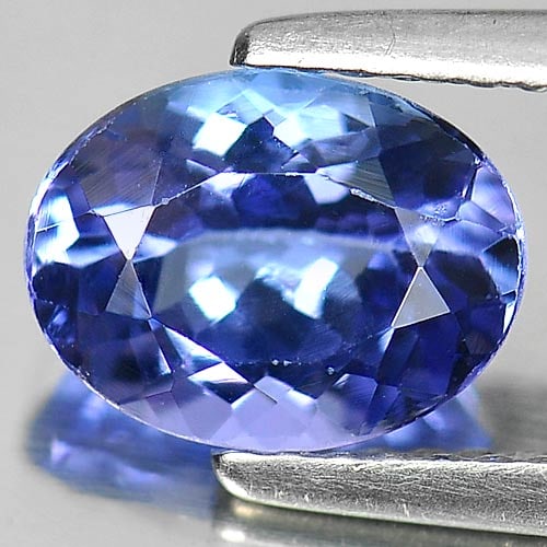 Natural Violetish Blue Tanzanite 1.66 Ct. Oval Shape 8.4 x 6.4 Mm Gemstone From Tanzania (1 of 3)