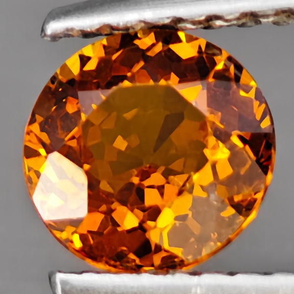 Natural Orange Spessartine Garnet 0.94 Ct. Round Shape 6.2 Mm Gemstone From Namibia (1 of 3)