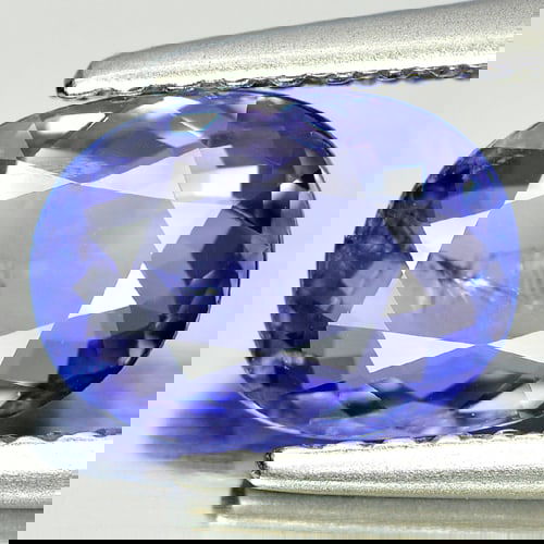 Natural Violetish Blue Tanzanite 1.30 Ct. Oval Shape 8.5 x 6.2 Mm. Gemstone from Tanzania (1 of 3)