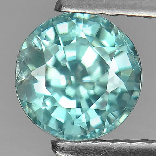 Natural Blue Zircon 1.44 Ct. Round Shape 6 Mm Gemstone from Cambodia (1 of 3)