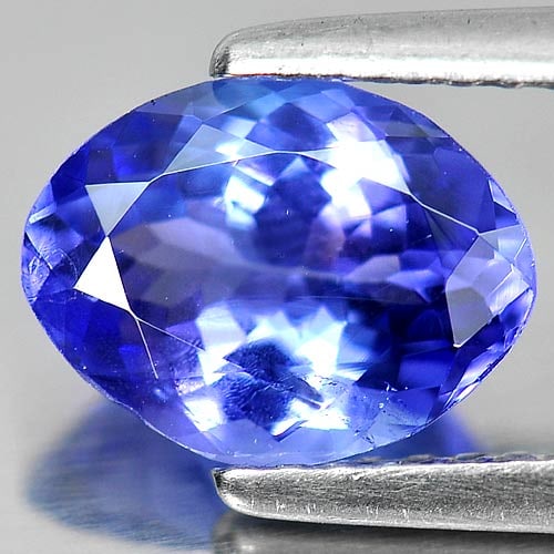 Natural Violetish Blue Tanzanite 1.65 Ct. Oval Shape 8.8 x 6.7 Mm. Gemstone from Tanzania (1 of 3)