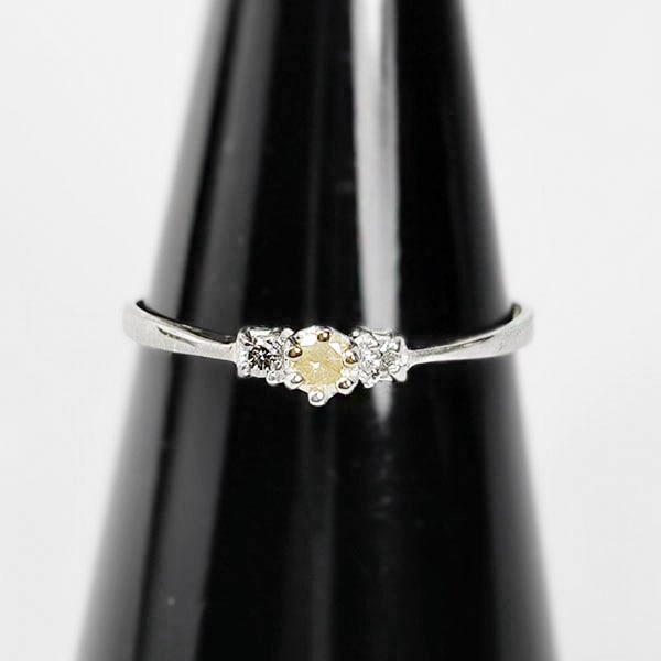 925 Sterling Silver Ring Jewelry 0.72 G. With Natural Diamond 0.10 Ct. Size 6.5 (1 of 3)