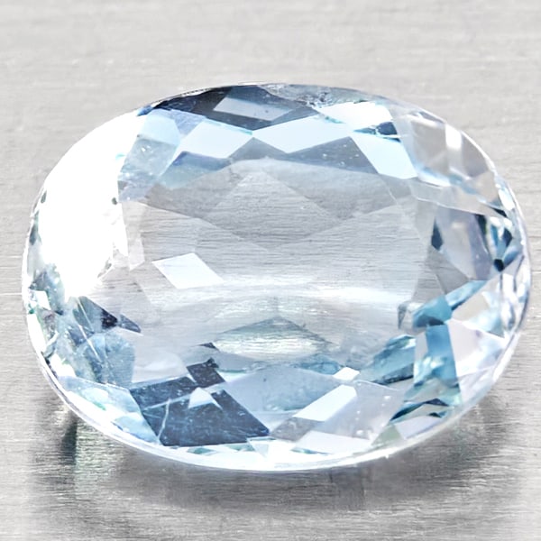Natural Baby Blue Aquamarine 1.04 Ct. Oval Shape 7.5 x 5.7 Mm Gemstone from Brazil (1 of 3)