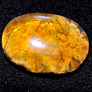 Natural Light Yellow Tree Like Opal 15.49 Ct. Oval Cabochon Shape 21 x 14 Mm Gemstone from Ethiopia (1 of 3)