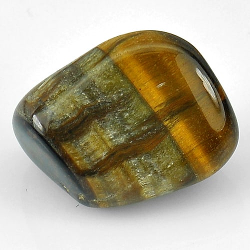Natural Tiger Eye Agate 32.15 Ct. Fancy Cabochon Shape 23 x 17.5 Mm Gemstone from Madagascar (1 of 3)