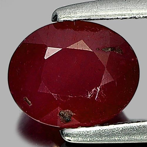 Natural Purplish Red Ruby 2.05 Ct. Oval Shape 7.8 x 6.4 Mm Gemstone From Madagascar (1 of 3)