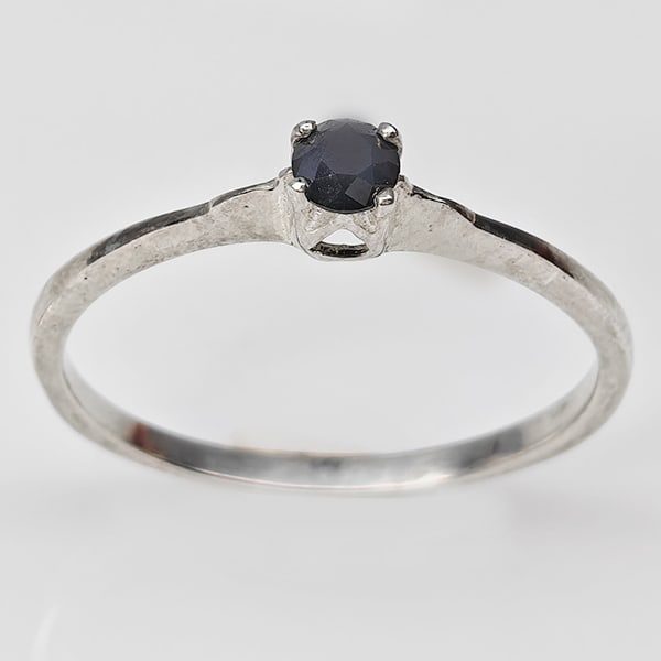 925 Sterling Silver Ring Jewelry 1.62 Grams With Natural Diamond 0.18 Ct. Size 7 (1 of 3)