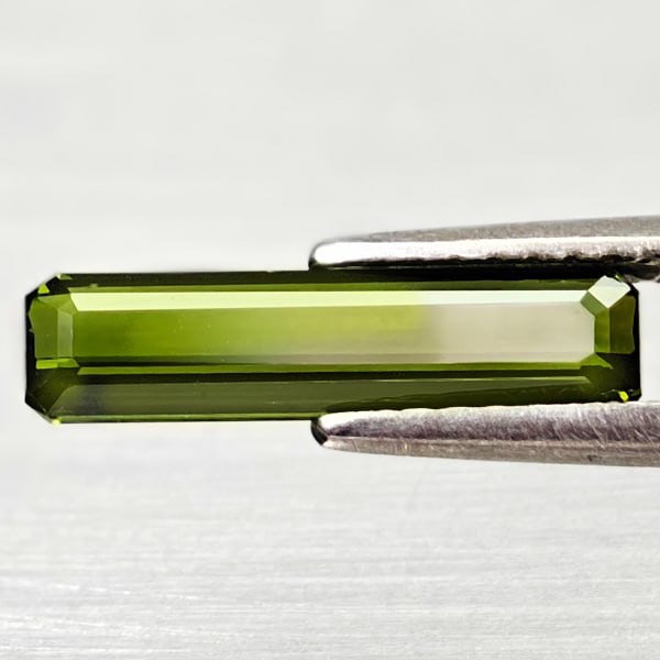 Natural Green Tourmaline 1.24 Ct. VVS Octagon Shape 13.5 x 3.4 Mm Gemstone From Nigeria (1 of 3)