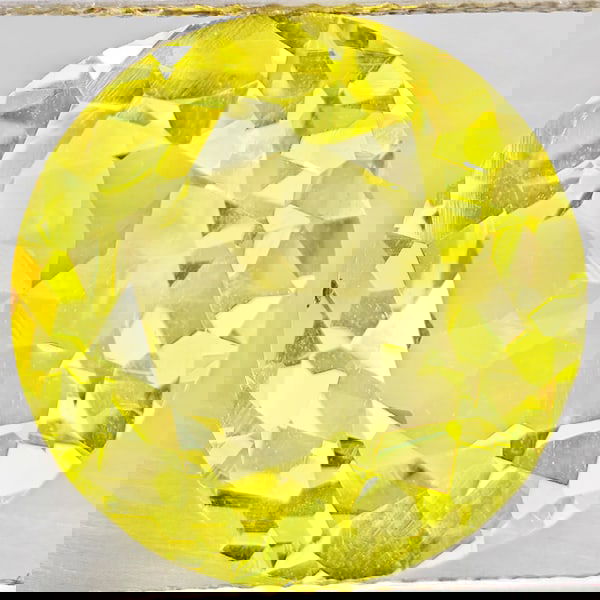 Natural Yellow Lemon Quartz 7.15 Ct. Round Shape 13 Mm Gemstone From Brazil (1 of 3)