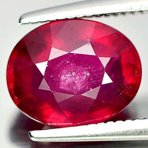 Natural Purplish Red Ruby 3.12 Ct. Oval Shape 9 x 7.2 Mm Gemstone From Madagascar (1 of 3)