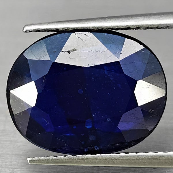 Natural Blue Sapphire 7.91Ct. Oval Shape 14.3 x 11.2 Mm Gemstone From Madagascar (1 of 3)
