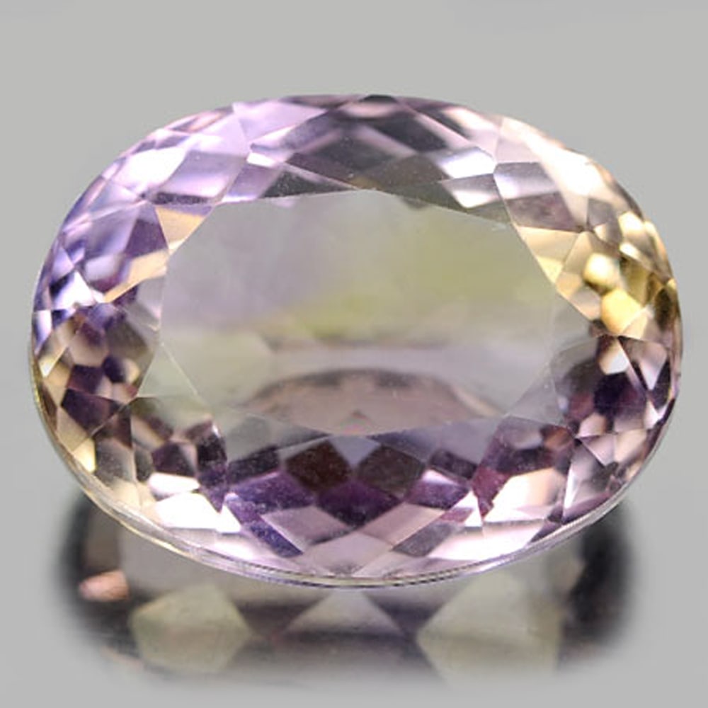 Natural Bi Color Ametrine 9.28 Ct. VVS Oval Shape 15.3 x 11.7 Mm. Unheated Gemstone From Bolivia (1 of 3)