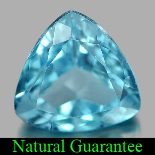 Natural Swiss Blue Topaz 4.54 Ct. Trilliant Shape 9.9 x 9.8 Mm Gemstone from Brazil: Product ID: 807162996 Product Name: Natural Blue Topaz Weight: 4.54 CT. Size: 9.9 x 9.8 x 6.7 MM. Shape: Trilliant Color: Blue Clarity:VSI Luster: Good Gems Origin: Brazil Treatment: Treated Crystal S