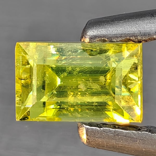 Natural Multi-Color With Rainbow Spark Sphene 0.41 Ct. Baguette Shape 4.5 x 2.8 Mm Gemstone from (1 of 3)