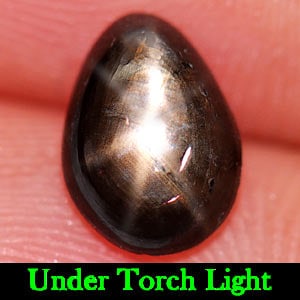 Natural Black Star Sapphire 6 Rays 1.86 Ct. Pear Cabochon Shape 7.4 x 5.6 Mm Gemstone From Thailand: Product ID: 806146266 Product Name: Natural Star Sapphire Weight: 1.86 CT. Size: 7.4 x 5.6 x 3.3 MM. Shape: Pear Cabochon Color: Black Clarity:Opaque Luster: Good 6 Rays Star Gems Origin: Thailand Tre