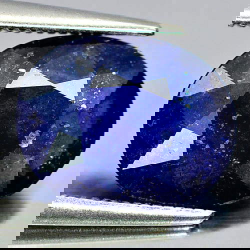 Natural Deep Blue Sapphire 3.74 Ct. Oval Shape 11.5 x 9.4 Mm Gemstone from Madagascar (1 of 3)