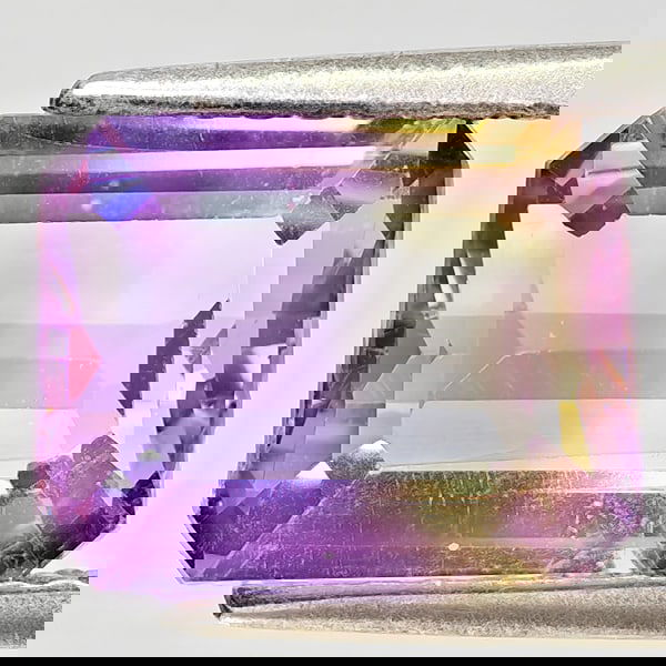 Natural Bi Color Ametrine 2.92 Ct. Octagon Shape 10 x 7.8 Mm Gemstone From Bolivia (1 of 3)