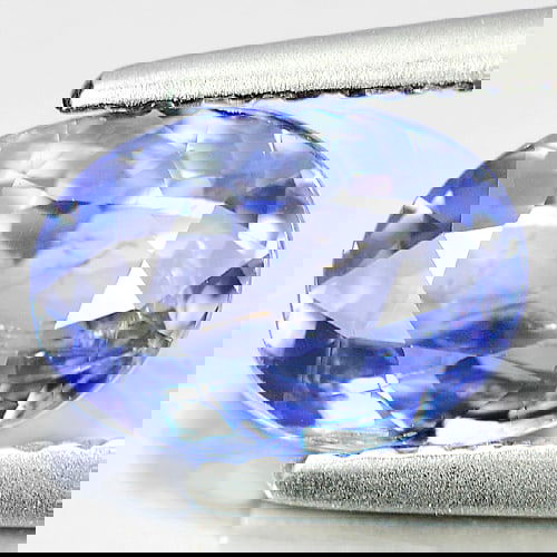 Natural Violetish Blue Tanzanite 1.23 Ct. Oval Shape 8 x 5.7 Mm Gemstone from Tanzania (1 of 3)