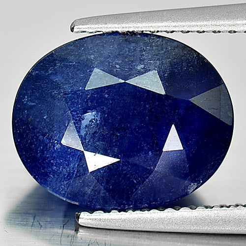 Natural Deep Blue Sapphire 6.11 Ct. Oval Shape 12.1 x 9.8 Mm Gemstone From Madagascar (1 of 3)