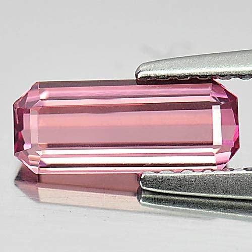 Natural Pink Tourmaline 0.88 Ct. Octagon Shape 9.4 x 3.9 Mm Gemstone From Nigeria: Product ID: 807248449 Product Name: Natural Tourmaline Weight: 0.88 CT. Size: 9.4 x 3.9 x 2.6 MM. Shape: Octagon Color: Pink Clarity:VVS Luster: Good Gems Origin: Nigeria Treatment: Unheated Crystal S