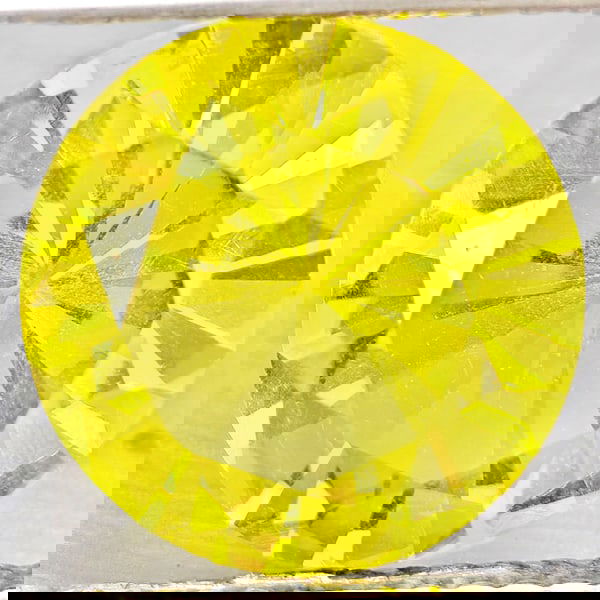 Natural Yellow Lemon Quartz 3.32 Ct. Round Diamond Cut 10.1 Mm Gemstone From Brazil (1 of 3)