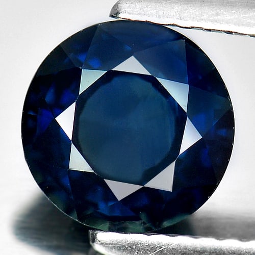 Certified Natural Blue Sapphire 2.19 Ct. Round Shape 7.60 - 7.64 Mm. Gemstone From Madagascar (1 of 4)