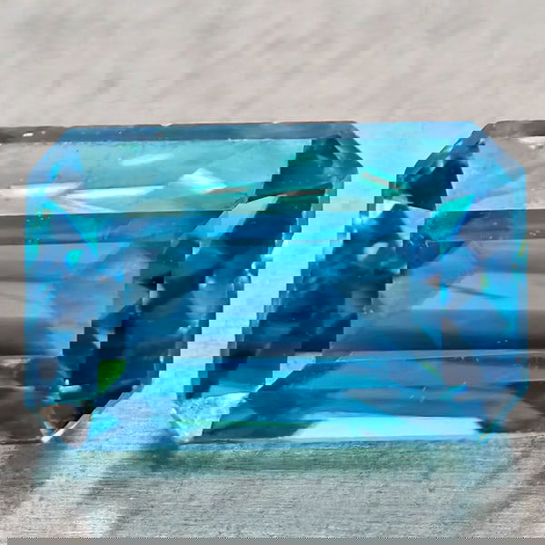 Natural Blue Zircon 2.31 Ct. Octagon Shape 6.3 x 5.8 Mm Gemstone From Cambodia (1 of 3)