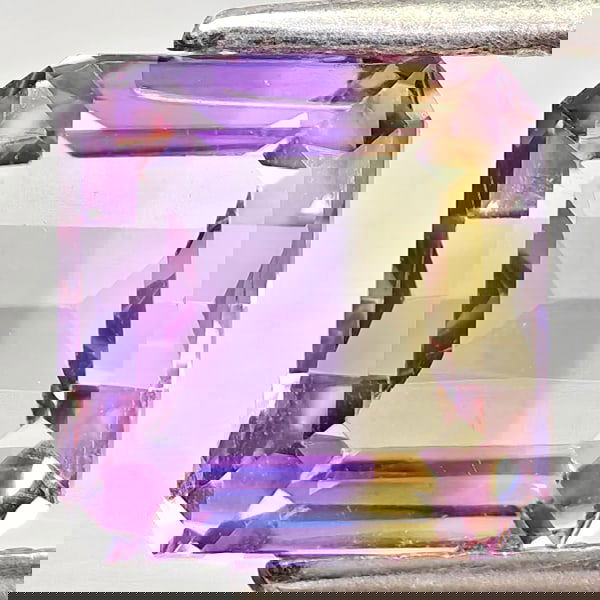 Natural Bi Color Ametrine 2.92 Ct. Octagon Shape 8.1 x 7.9 Mm Gemstone From Bolivia (1 of 3)