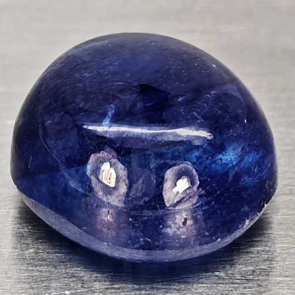 Natural Blue Sapphire 4.14 Ct. Oval Cabochon Shape 8.4 x 8 Mm Gemstone From Madagascar (1 of 3)