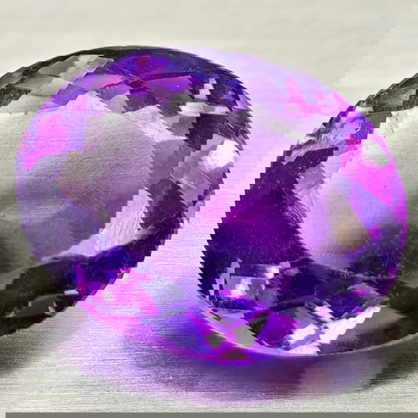 Natural Purple Amethyst 8.00 Ct. Oval Shape 14.9 x 11.6 Mm Gemstone from Brazil (1 of 3)
