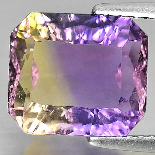 Natural Bi Color Ametrine 4.73 Ct. VVS Octagon Millennium Cut 11 x 9.7 Mm. Unheated Gemstone (1 of 3)
