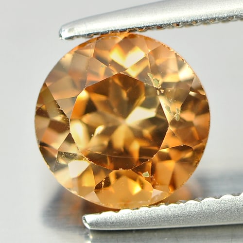 Natural Champange Color Topaz 2.59 Ct. Round Shape 8 Mm Gemstone From Brazil (1 of 3)