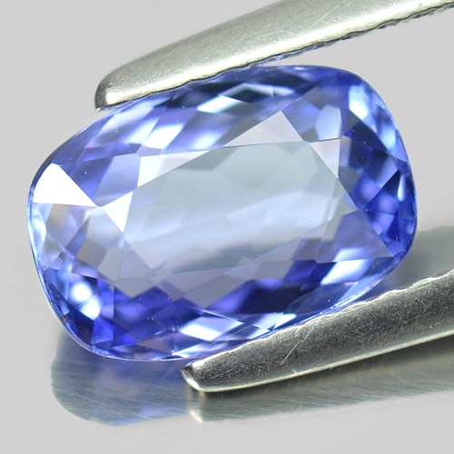 Natural Violetish Blue Tanzanite 1.81 Ct. Clean Cushion Shape 9.1 x 6.3 Mm Gemstone From Tanzania (1 of 3)