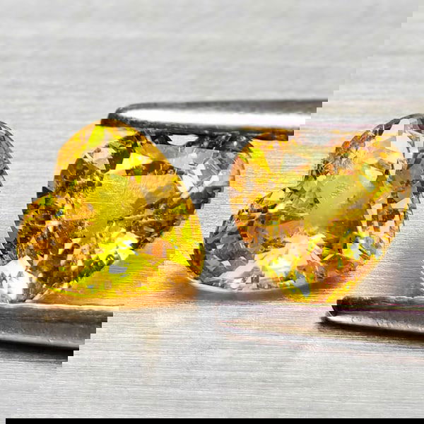 Natural Yellow Songea Sapphire 1.04 Ct. 2 Pcs Heart Shape 4.9 Mm Gemstones From Tanzania (1 of 3)