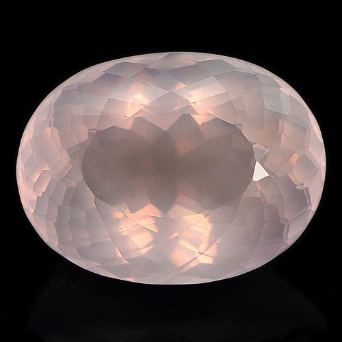 Natural Rose Pink Quartz 28.01 Ct. Clean Oval Shape 23 x 17.2 Mm. Gemstone Unheated From Brazil (1 of 3)