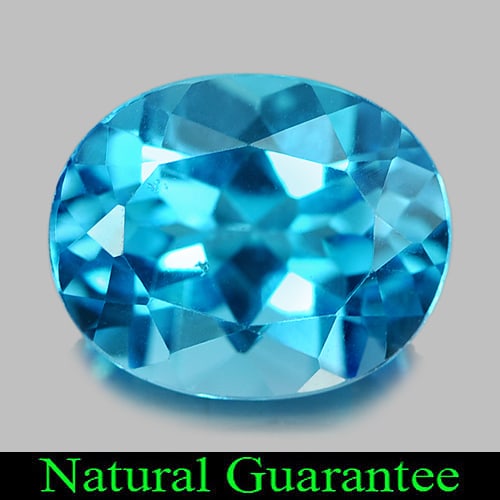 Natural Swiss Blue Topaz 4.26 Ct. Oval Shape 11 x 9 Mm Gemstone From Brazil: Product ID: 807160671 Product Name: Natural Blue Topaz Weight: 4.26 CT. Size: 11 x 9 x 6.1 MM. Shape: Oval Color: Swiss Blue Clarity:VSI Luster: Good Gems Origin: Brazil Treatment: Treated Crystal Str