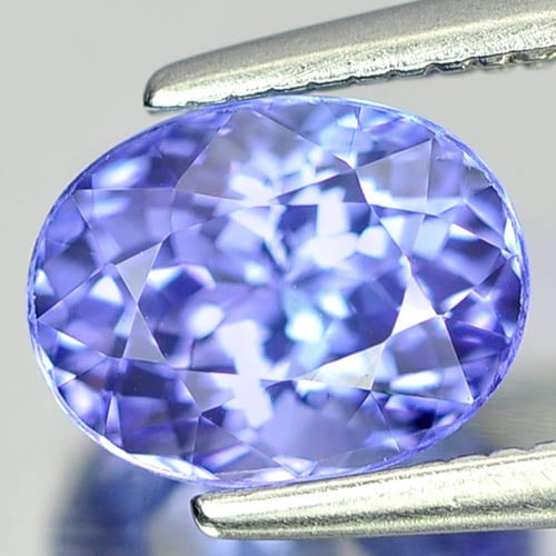 Natural Violetish Blue Tanzanite 1.50 Ct. VVS Oval Shape 7.4 x 5.8 Mm. Gemstone From Tanzania (1 of 3)