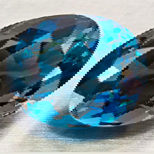 Natural London Blue Topaz 3.93 Ct. Oval Shape 10 x 7.9 Mm Gemstone From Brazil (1 of 3)