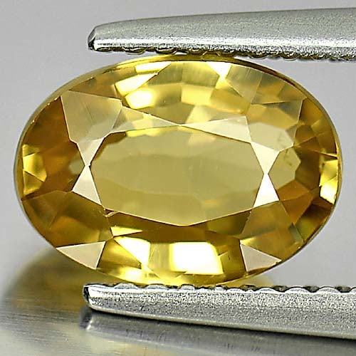 Natural Yellow Zircon 2.73 Ct. Oval Shape 9 x 6.5 Mm. Gemstone From Cambodia (1 of 3)