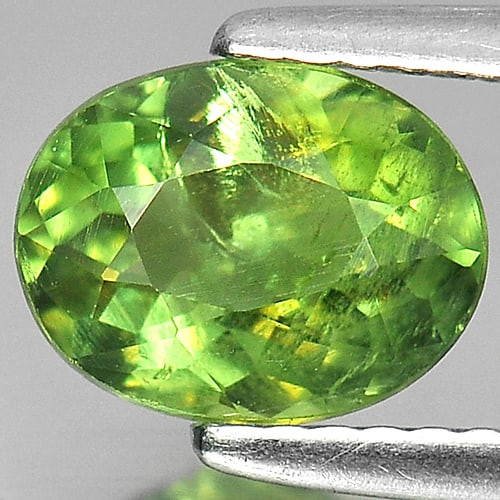 Natural Green Apatite 1.48 Ct. Oval Shape 8.4 x 6.6 Mm. Gemstone From Tanzania (1 of 3)