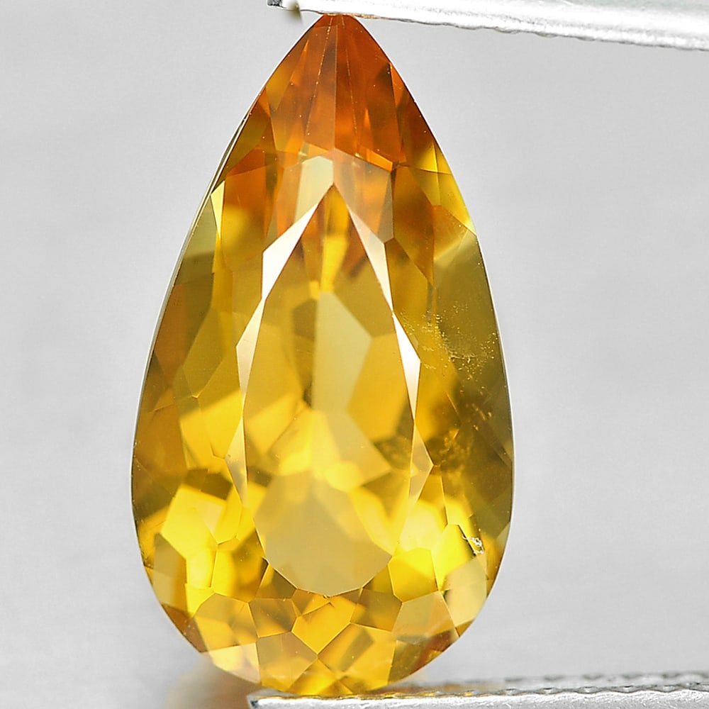 Natural Yellow Citrine 3.52 Ct. Pear Shape 15 x 8.3 Mm. Gemstone From Brazil: Product ID: 801813209 Product Name: Natural Citrine Weight: 3.52 CT. Size: 15 x 8.3 x 6 MM. Shape: Pear Color: Yellow Clarity:VSI Luster: Good Gems Origin: Brazil Treatment: Unheated Crystal
