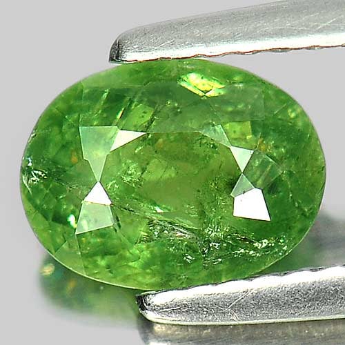Natural Green Demantoid Garnet 1.33 Ct. Oval Shape 7.8 x 5.9 Mm Gemstone from Madagascar (1 of 3)