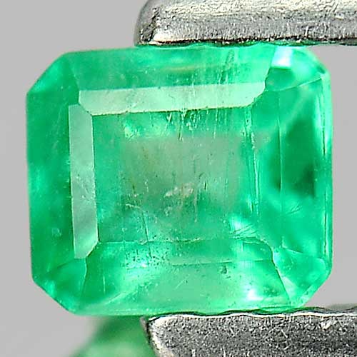 Natural Green Emerald 0.29 Ct. Octagon Shape 4 x 3.6 Mm. Gemstone Unheated From Columbia (1 of 3)