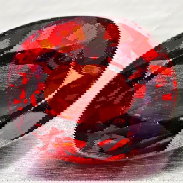 Natural Orangish Red Spessartine Garnet 2.27 Ct. Oval Shape 7.8 x 6.5 Mm Gemstone From Nigeria (1 of 3)