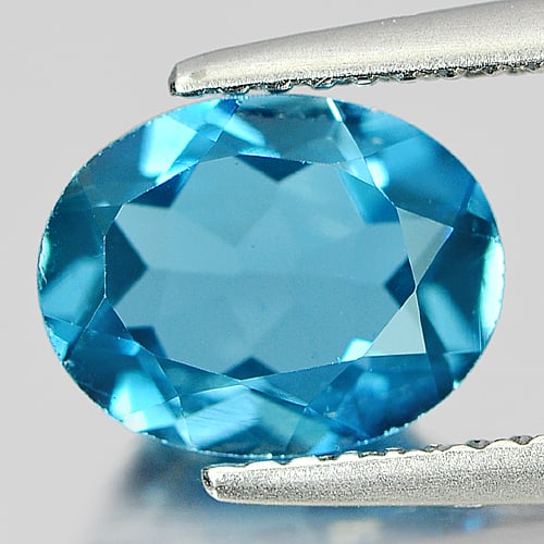 Natural London Blue Topaz 2.12 Ct. Oval Shape 9 x 7 Mm Gemstone From Brazil (1 of 3)