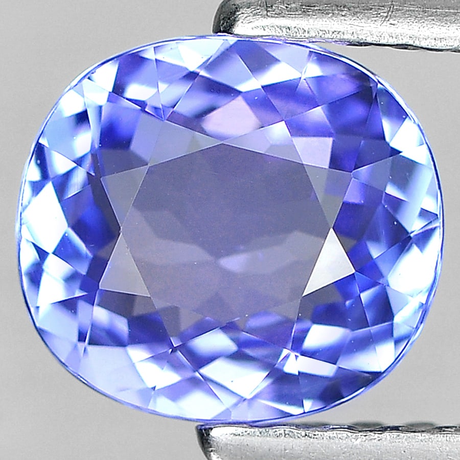Certified Natural Violetish Blue Tanzanite 1.03 Ct. Clean Oval Shape 6.74 x 6.13 Mm Gemstone From (1 of 4)