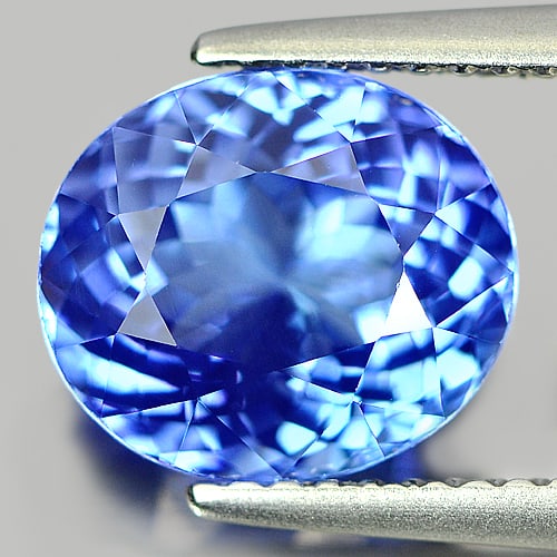 Certified Natural Violetish Blue Tanzanite 3.34 Ct. Clean Oval Shape 9.68 x 8.44 Mm Gemstone (1 of 4)