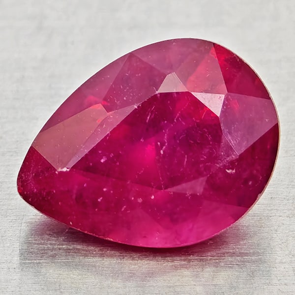 Natural Natural Purplish Red Ruby 1.97 Ct. Pear Shape 8.8 x 6.5 Mm Gemstone From Madagascar (1 of 3)